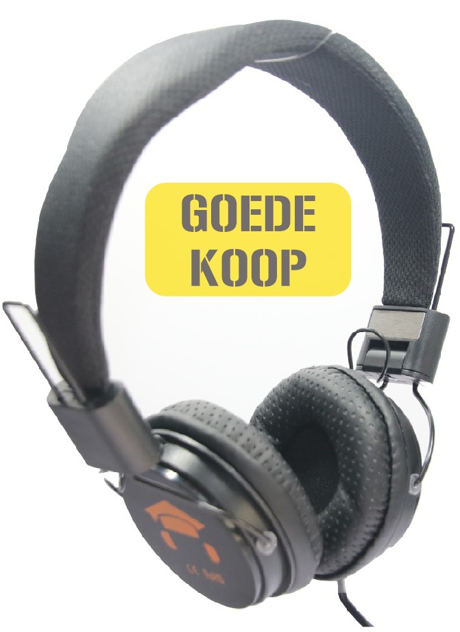 Eduline BL Hoofdtelefoon zwart opvouwbaar met zachte oorschelpen.