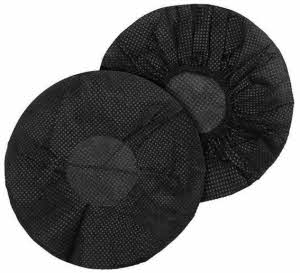 DKT Elastische wegwerp Hygienehoesjes/hoofdtelefoon cover hoes 13cm | 100 stuks | Zwart | universeel